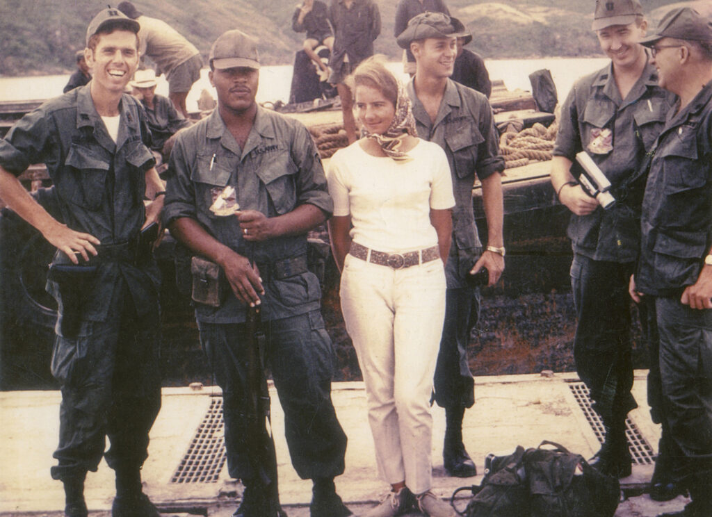 Anne Watts and American troops in Vietnam