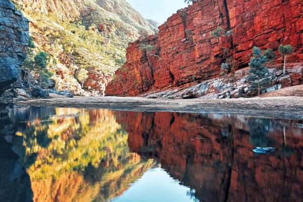 lake and red rocks Australia