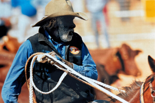 Cowboy on horseback Australia