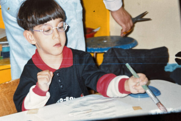 Boy painting