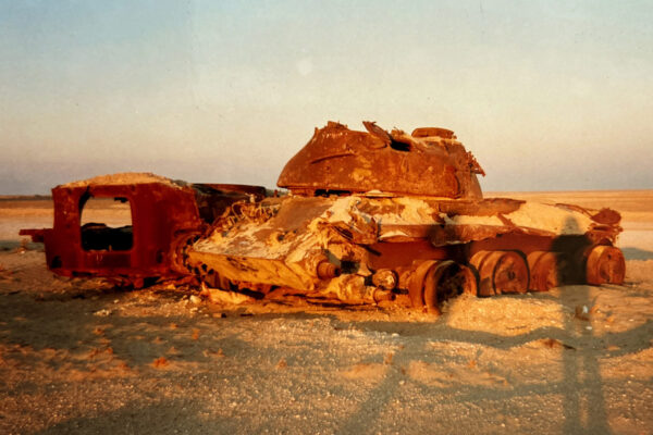 Burnt out tank Kuwait war