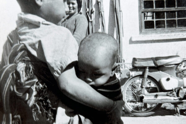 Vietnamese boy and baby Vietnam war