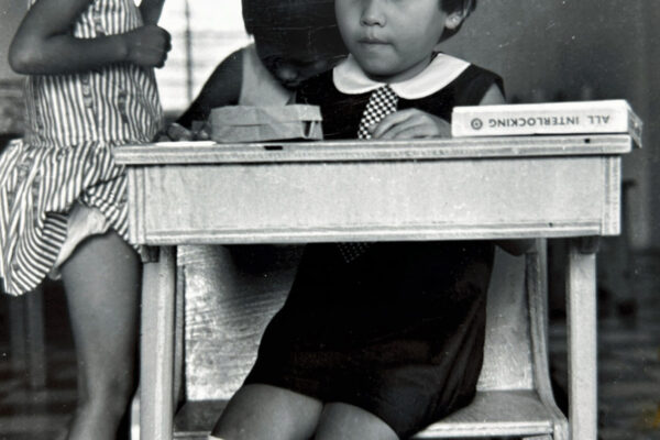Child amputee at school in Qui Nhon Vietnam War