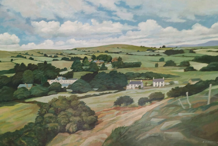 Painting of Plas Gwyn, Pentrefelin, North Wales