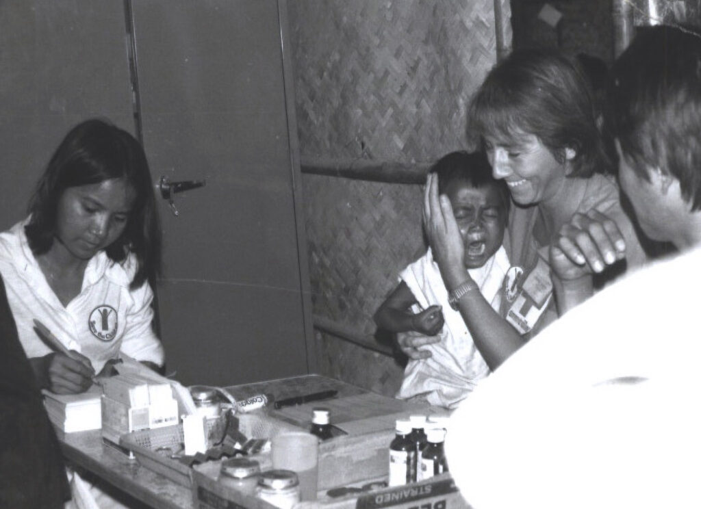 Anne Watts, Solina and young child Save The Children hospital Thailand